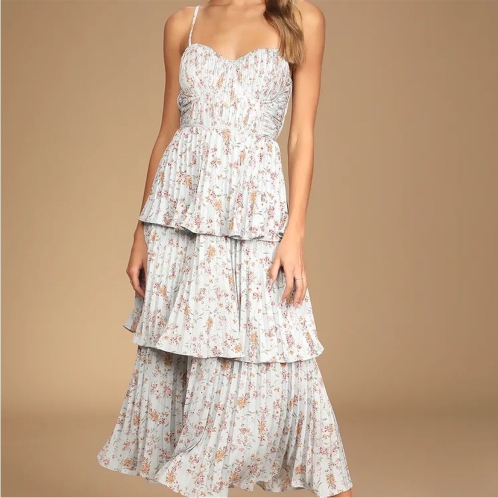 Blue floral tiered Lulu’s dress…worn once